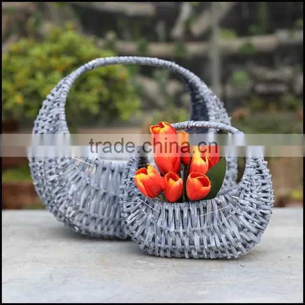 Grey S/2 Wicker Basket Set photo-6