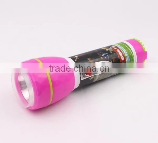 High Power Portable 1+2 Led Plastic Chinese Led Flashlight photo-2