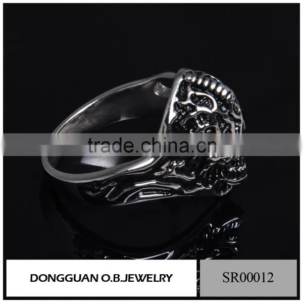 316L Skull Ring Stainless Steel Ring, Men's Rings Jewelry/Skull Fashion Ring With Price photo-3