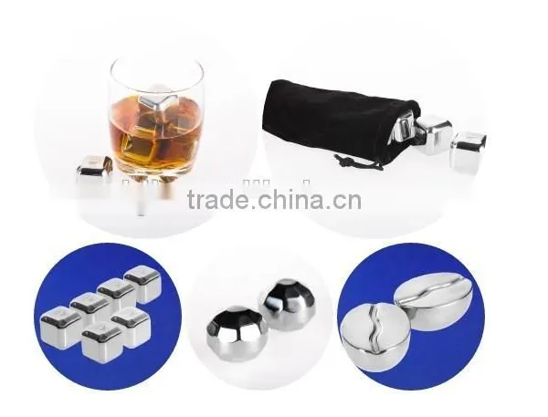 Stainless Steel Ice Cube Whisky Stone Chilling Stone With Logo for Gift Set photo-2