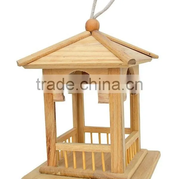 2015 Year China Suppliers FSC&ISO9001 Unfinished Hanging Outdoor Garden Wooden Bird Feeder With Made in China High Quality