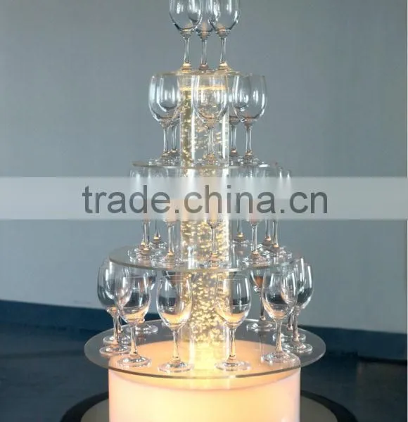 Acrylic Water Bubble Light Champagne Display Stand Wedding Decoration