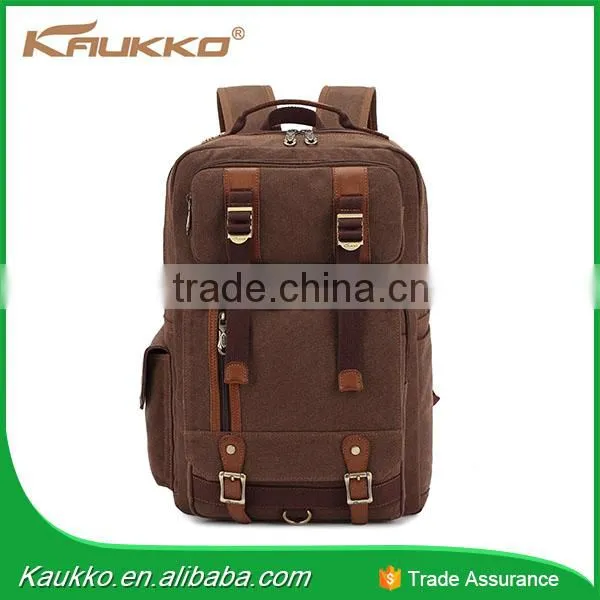 Vinrage Style Wholesale Custom Brand Logo Canvas Backpack FS261 photo-2