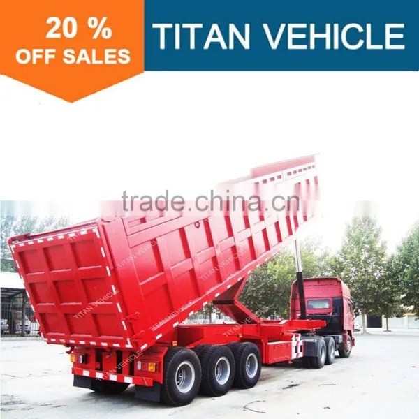 Titan 45m3 Tri Axles Tipping Truck Dump Truck Trailer For Sand photo-4