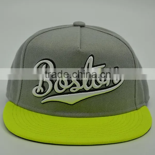 Fashion 5 Panel Snapback Cap/hat Black 3D Embroidery Baseball Cap photo-2