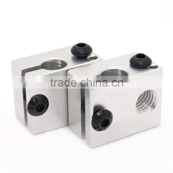 High Quality Aluminium Heat Block for E3D V6 J-head 3D Printer,RepRap Makerbot MK7/MK8 Extruder 16mm*16mm*12mm photo-2