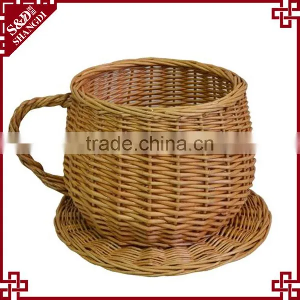 Indoor Desk Decoration Wicke Rwoven Novelty Small Teacup Planters photo-3