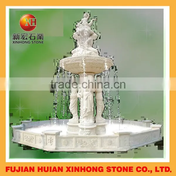 Outdoor Garden Waterfall Fountain Marble Statue Sculpture With Water Pump photo-6