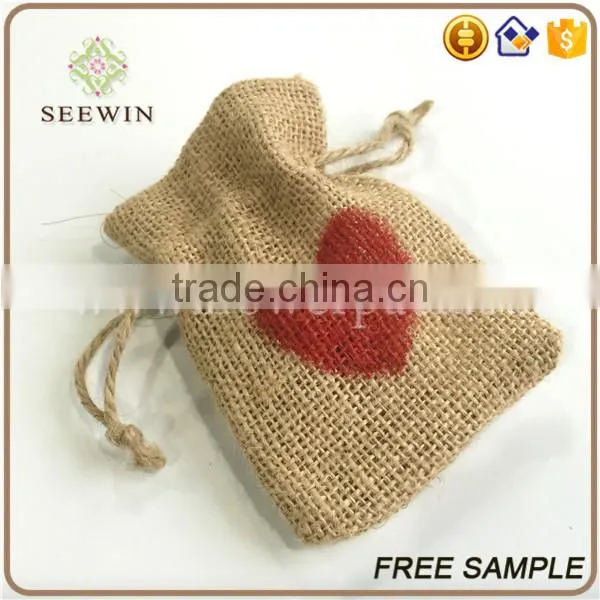Heart-shaped Jute Bag for Packing photo-2