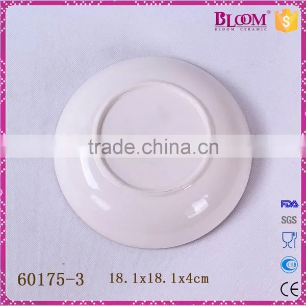 Custom Ceramic Round Home Decoration Dry Fruit Tray photo-6