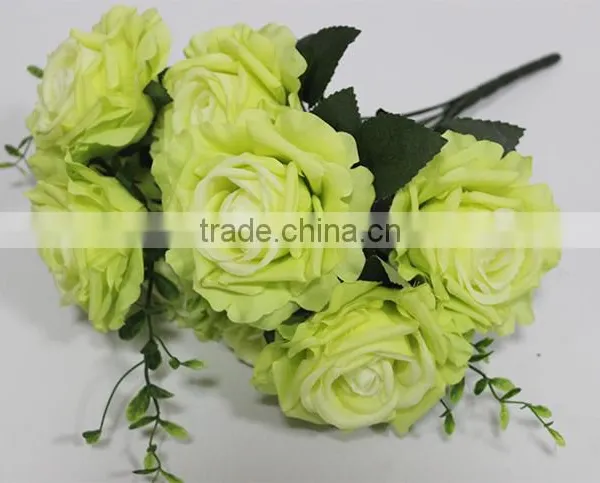 Hot Sale 9 Heads Artificial Silk Flowers,fake Rose Flowers photo-2