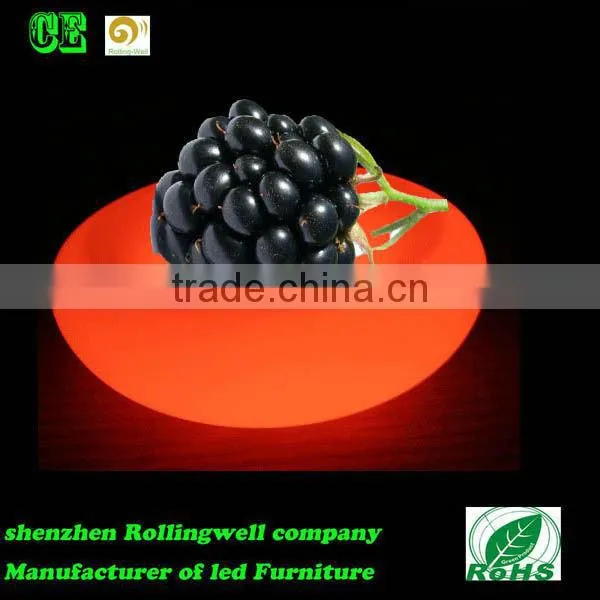 Dishes Decorative, Rechargeable Led Glowing Plate/ Night Club Led Fruit Plate photo-3