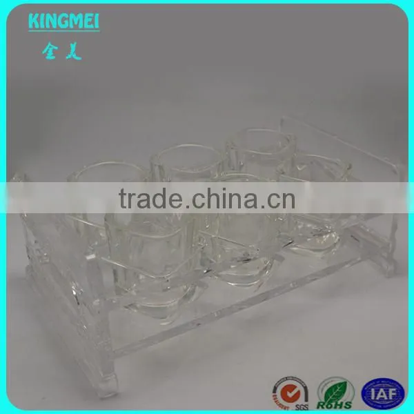 Wholesale Customized Clear Acrylic Gift Box for Wine Glasses Cup Display Stand Cheap photo-2