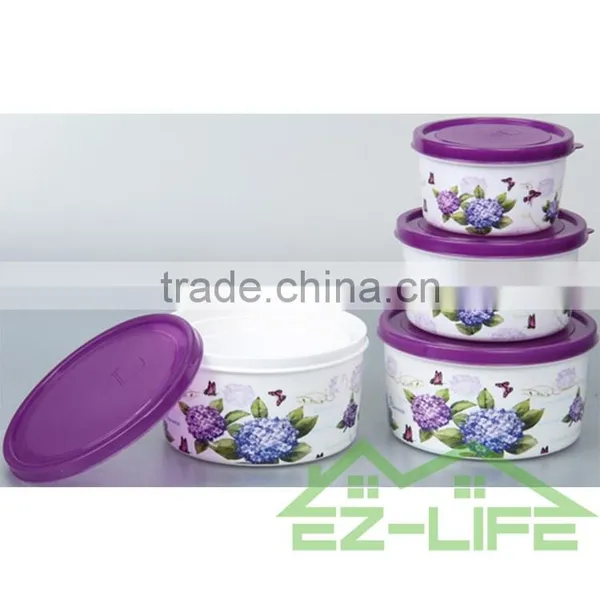 BPA Free Microwave Safe Round Food Grade Plastic Refrigerator Crisper for Food and Vegetable photo-2