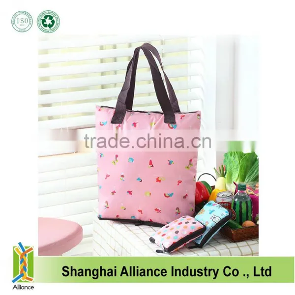 Full Color Printing 300D Polyester Fashion Tote Bags With Square Zipper Pocket photo-2