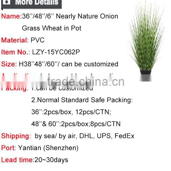 Artificial Potted Grass Synthetic Onion Grass In Pot Fake Grass in Pot for Indoor Decoration photo-6
