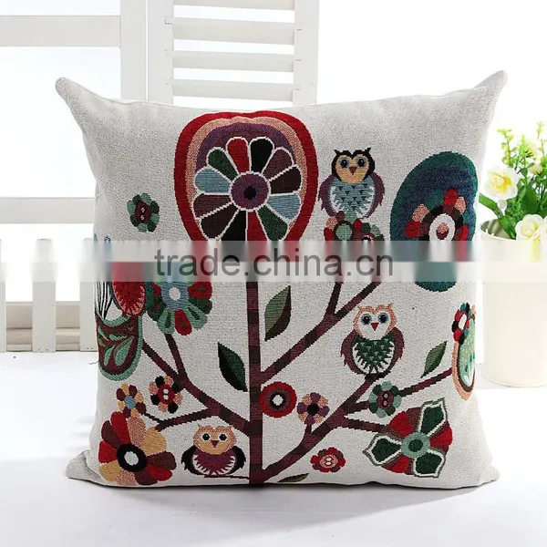 Decorative Pillowcase Capa de Almofadas Owls Linen Vintage Cushion Sofa Throw Pillows Cojines Cushions Home Decor photo-6