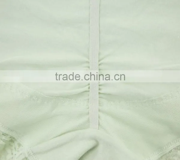 Custom Light Green 95% Cotton 5% Spandex With Lace Sexy Fancy Woman Underwear photo-6