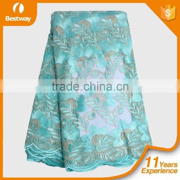 Popular Straw Pattern French Lace Fabric African Wedding Dress French Lace FL0249 photo-4