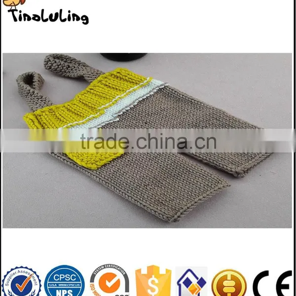 NPT65 Tinaluling 100% Woolen Gray and Yellow 2 Pcs Newborn Photography Props for Baby photo-5