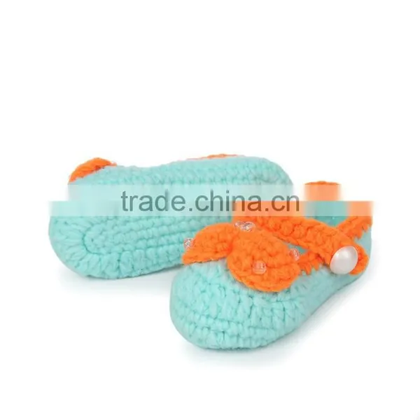 2015 New Design Bowknot Handmade Crochet Fashion Child Shoes photo-2