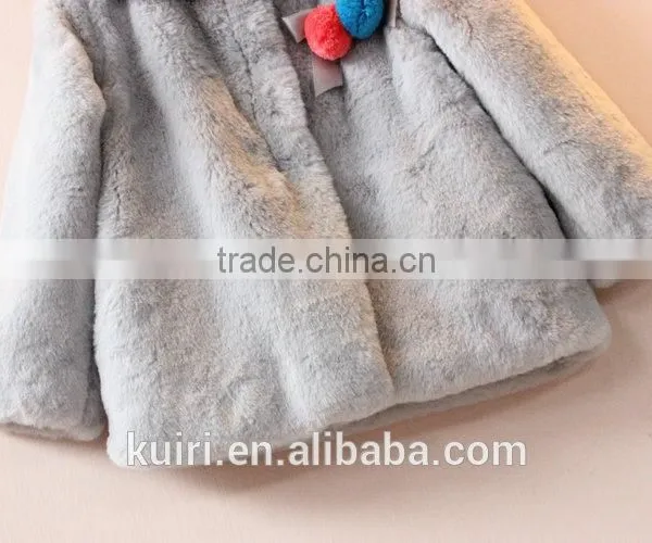 Faux Fur Jacket Girls Kids Warm Coat Children Winter Outwear Solid Single Button Coats All Children's Clothes and Accessories photo-3