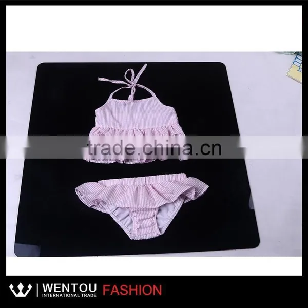 Latest Wholesale Cute Girls Seersucker Swimsuit photo-4