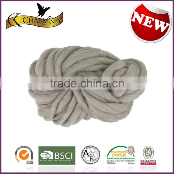 Charmkey Popular Thick Yarn 100 Acrylic Hand Knitting Yarn Chunky Roving Yarn photo-3