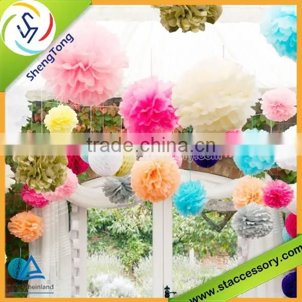 Wholesale Paper Flower/tissue Paper Pompoms