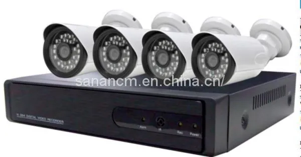 AHD DVR 4 штуки 1200TVL ИК ночное видение наружная камера CCTV с 24 светодиодами Набор средств видеонаблюдения системы безопасности дома CCTV