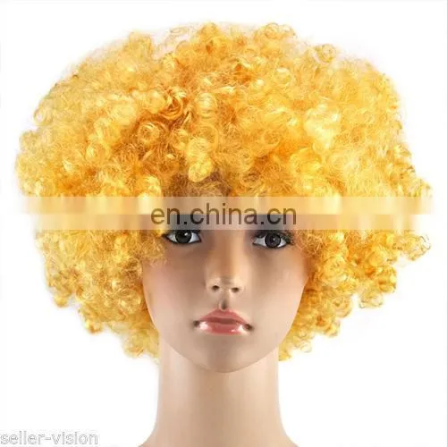 Cheap Colorful Afro Party Wig photo-5