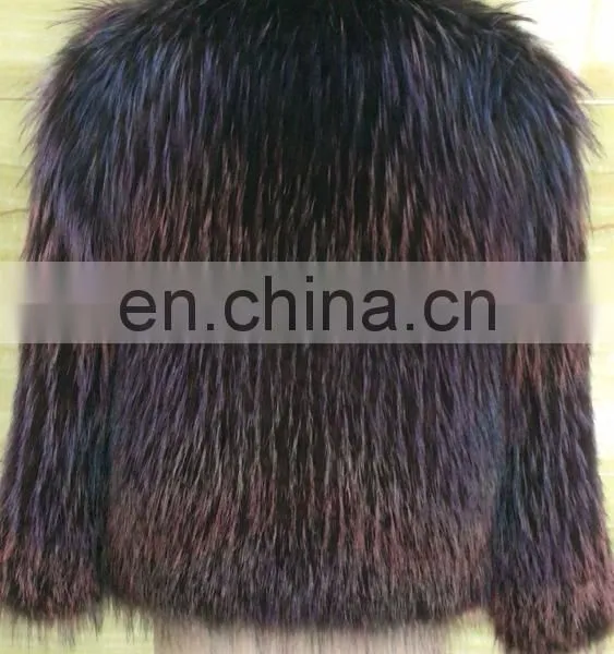Knitted Collarless Fox Fur Coat Sex Fur Parka photo-2