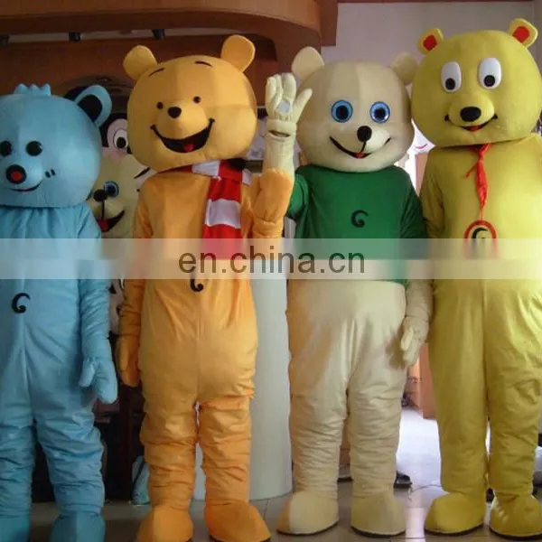 Colorful Design Soft Velour Adult Baloo Bear Mascot Costume