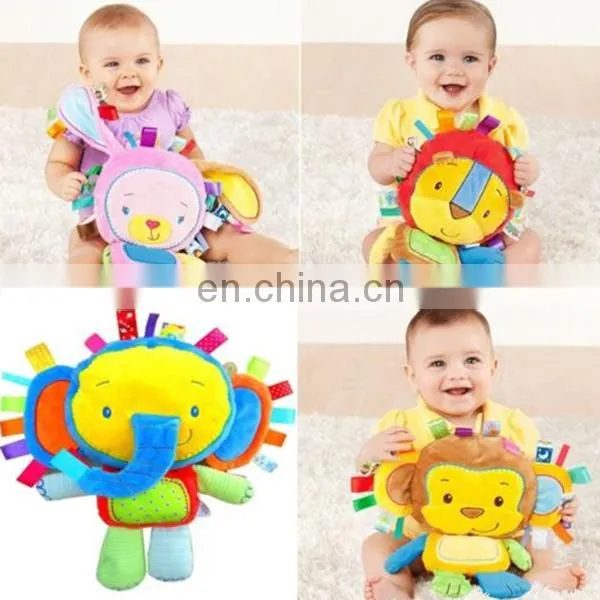 Baby Toddler Kids Soft Stuffed Plush Animal Toy Rattle Squeaky Developmental Toy