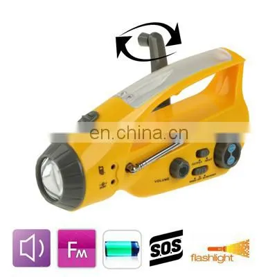 Portable Flashlight Radio with Mobile phone Charger Function