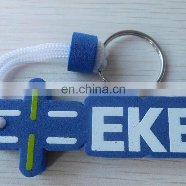 Custom Promotion Floating Eva Foam Keychain With Silk Printing Logo photo-2