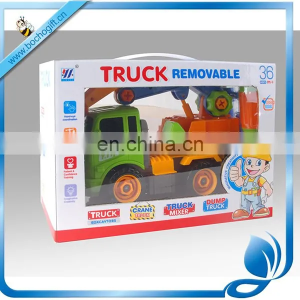 Popular Kids DIY Toy Removable Truck Excavators Toy With Repair Kit