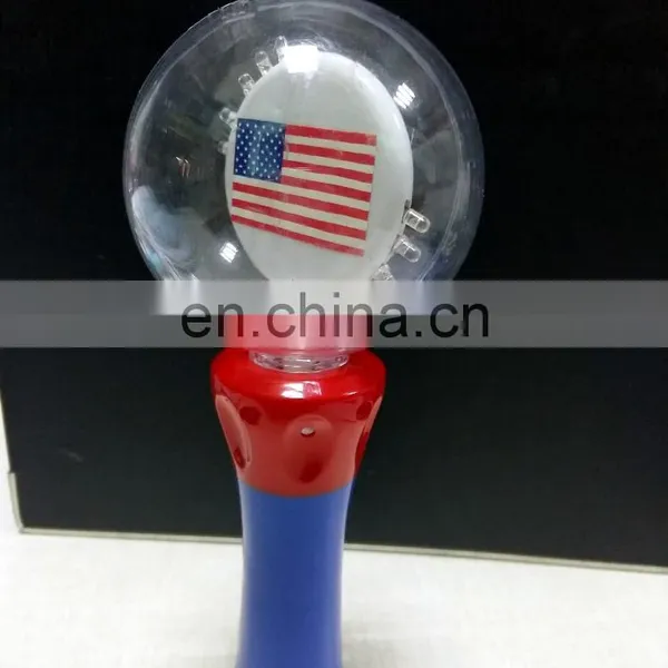 Light Up Magic Spinning American Flags & Glow Spinner Wand for American National Day Party photo-2