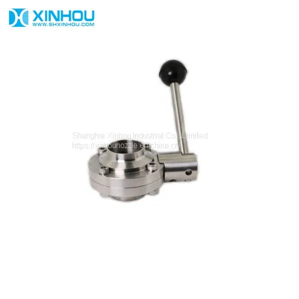 Food Grade Pneumatic Operated Sanitary Control Weld Butterfly Valve