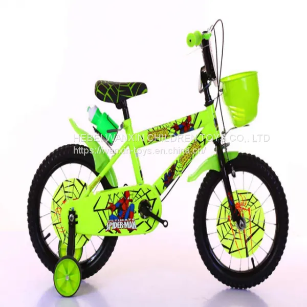 Kids Bike With Basket Steel Children Spider Man Bicycle China Factory Wholesale photo-2