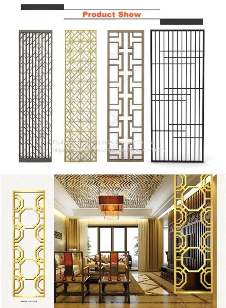 Customized Decorative Interior Stainless Steel Mirror Room Divider Screen