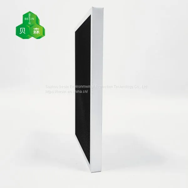 Suzhou Besin Oblique Hole Aluminum Honeycomb Core Substrate Activated Carbon Efficient Decomposition Adsorption Filter photo-3