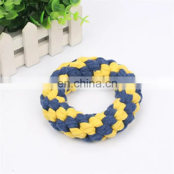Factory Direct Sales Cotton Rope Pet Toys Multi-color Donut Dog Toy photo-2