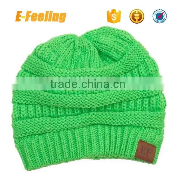 Wholesale Slouchy Knit Custom Women Beanie photo-2