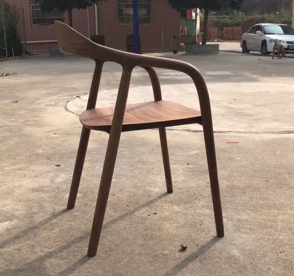 2021 High Quality Affordable Furniture Chairs Neva Armchair in Solid Ashwood/america Walnut photo-2