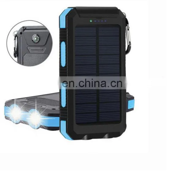 Amazon Hot Selling 8000mah, 10000mah External Solar Power Bank Waterproof Battery Charger Portable Charge photo-5