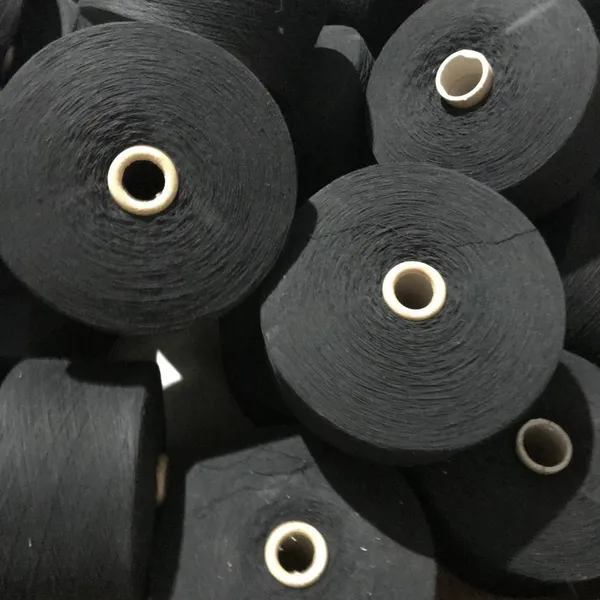 Keshu Ne8s/1 Dyed Black Color 65/35 pc or Cvc Yarn Blended Yarn for Weaving photo-2
