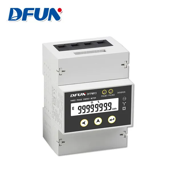 DFUN DFPM93 RS485 Modbus Датчик записи данных трехфазного счетчика электроэнергии киловатт-часов на 63 А или 5 А