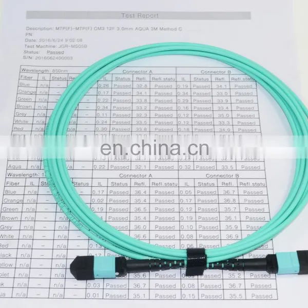 8 12 24 Cores Multimode OM3 MTP MPO Cable for Date Center photo-3