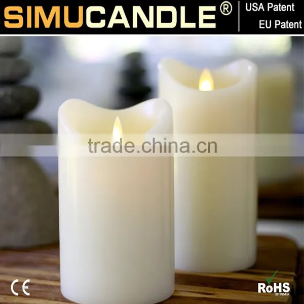 Battery Operated Moving Flame Candle With USA and EU Patent Blow Christmas With Dancing Flame photo-2